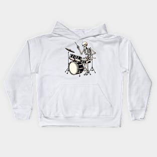 Drummer Skeleton Kids Hoodie